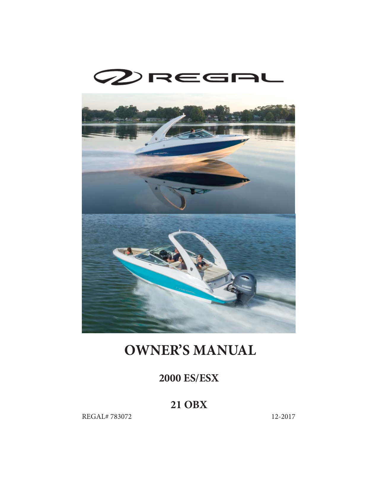 Regal 2000 Esx Owner S Manual Manualzz