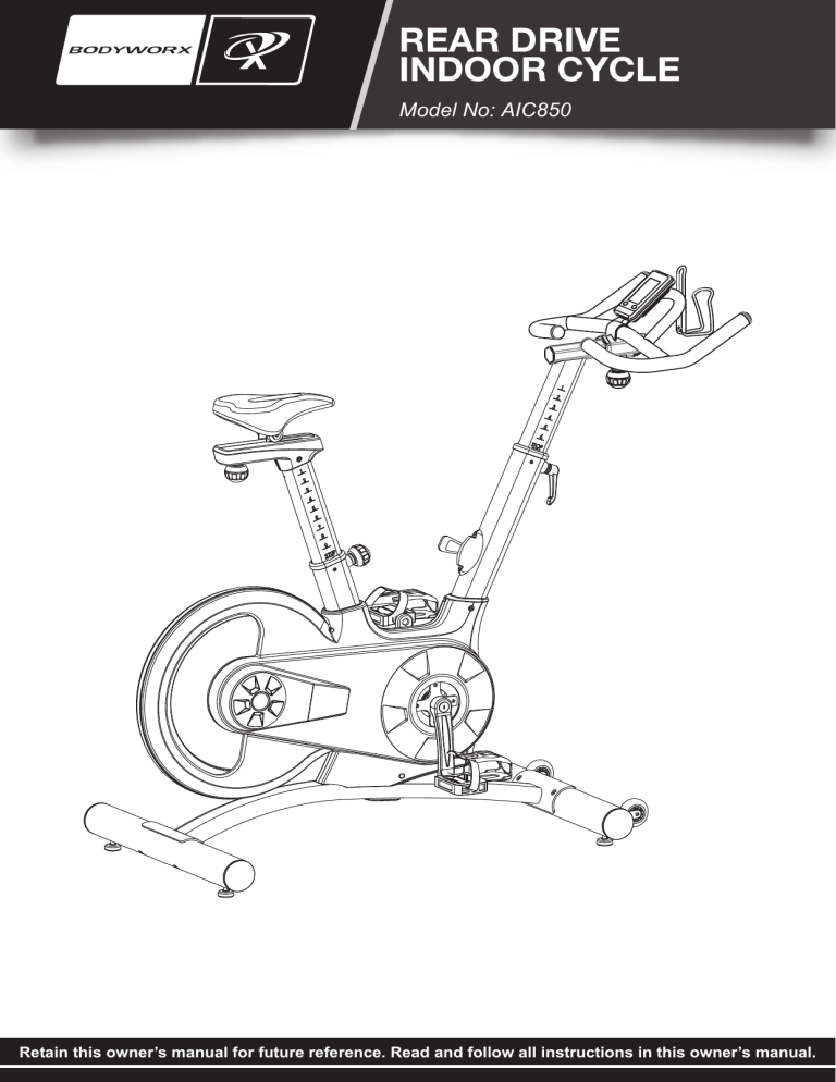 bodyworx aic850 spin bike