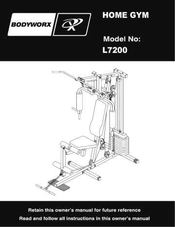 Bodyworx L7200 200LB Home Gym Manual Manualzz