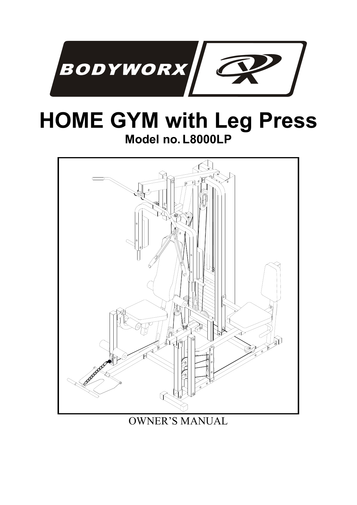 Bodyworx multi station cheap home gym l8000hg