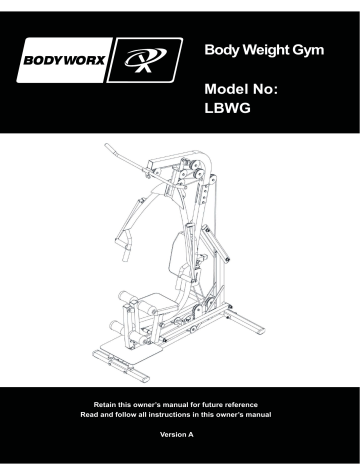 Bodyworx LBWG Body Weight Gym Manual Manualzz