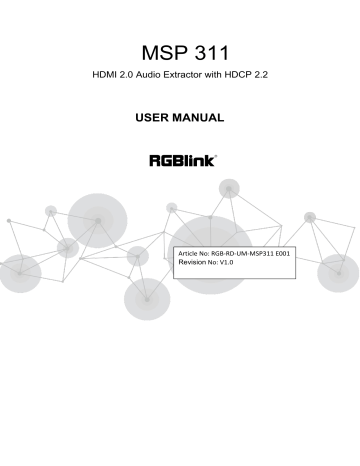 RGBlink MSP311 User Manual | Manualzz