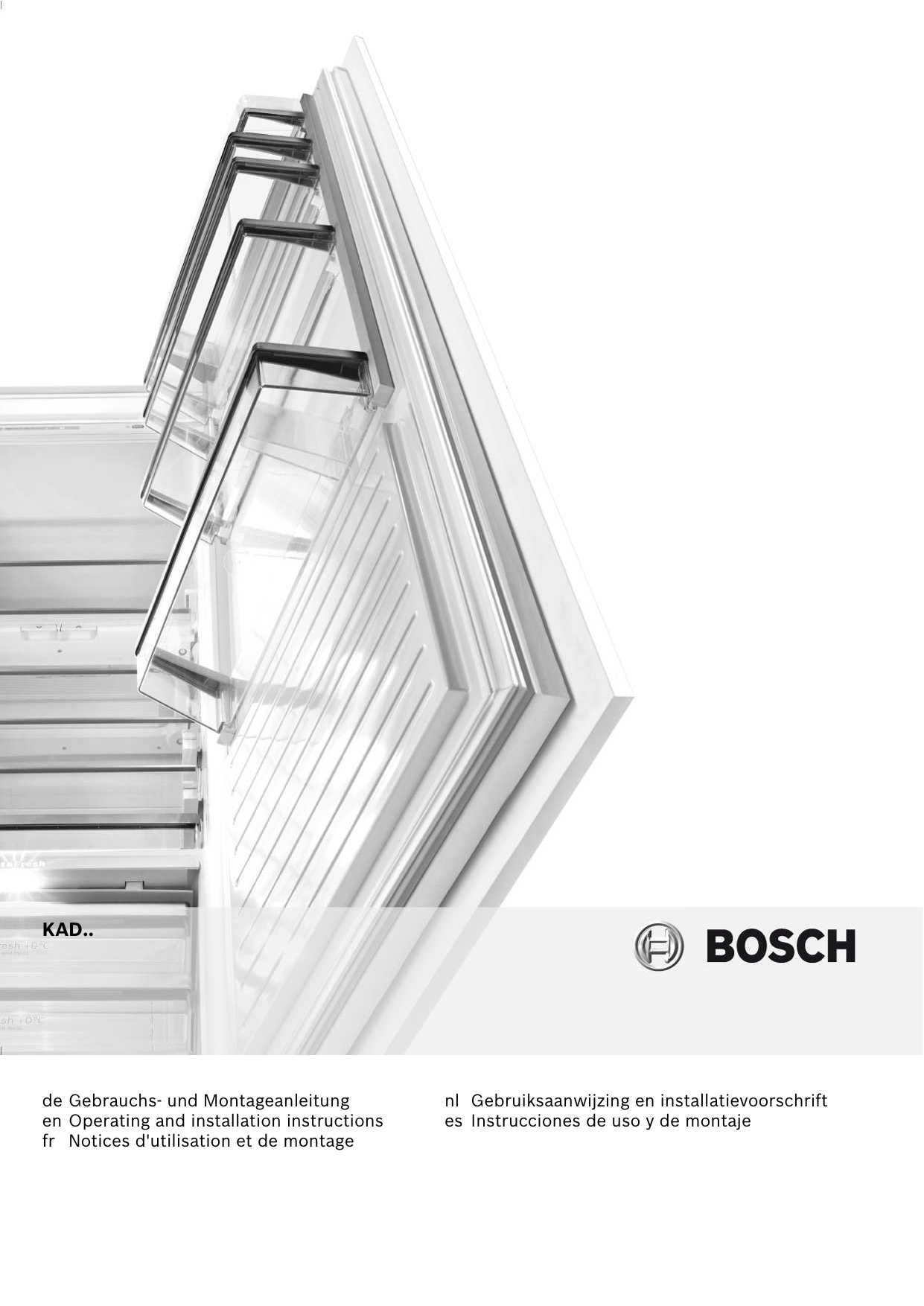 Bosch Sidebyside fridgefreezer Serie 8 Operating/installations