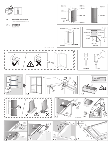 Bosch Free-standing fridge-freezer Serie | 8 Installation instructions | Manualzz