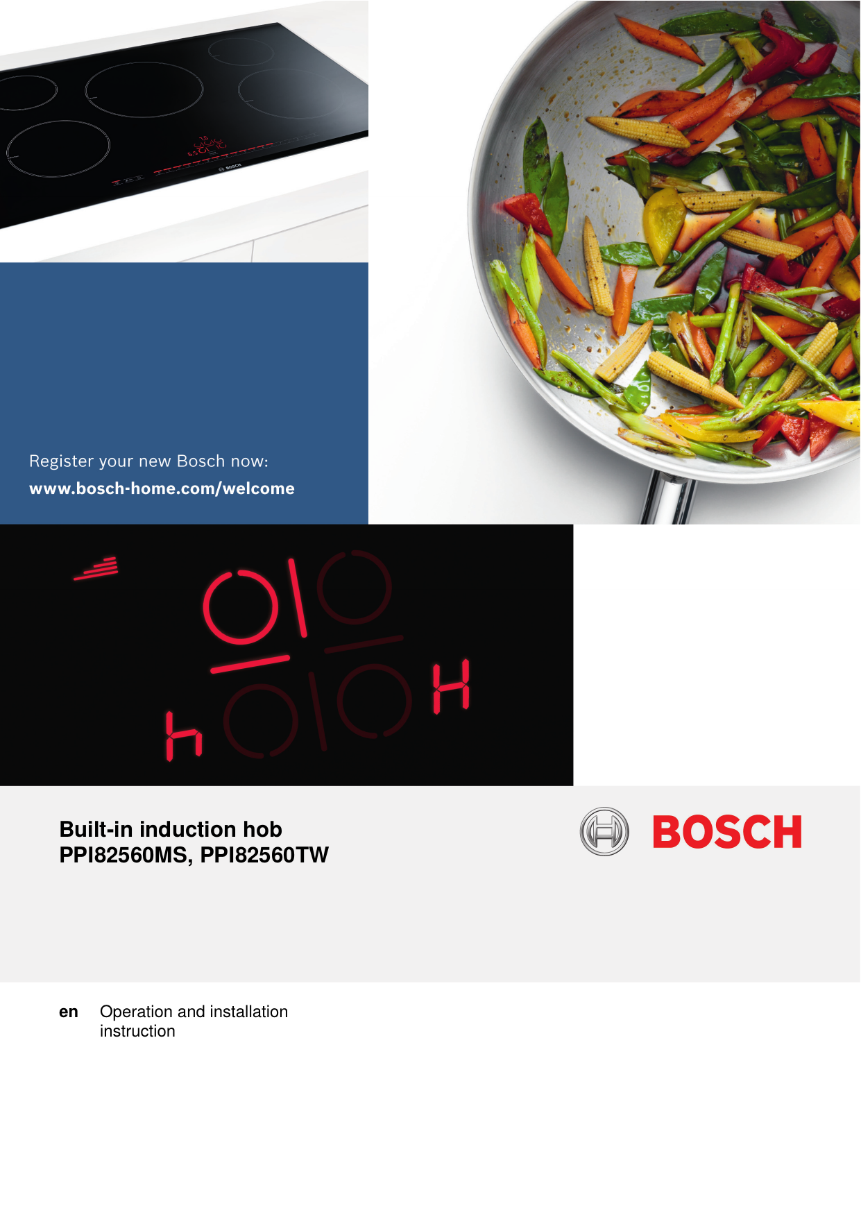 Bosch Electric cooktop Serie 8 Operating/installations instructions