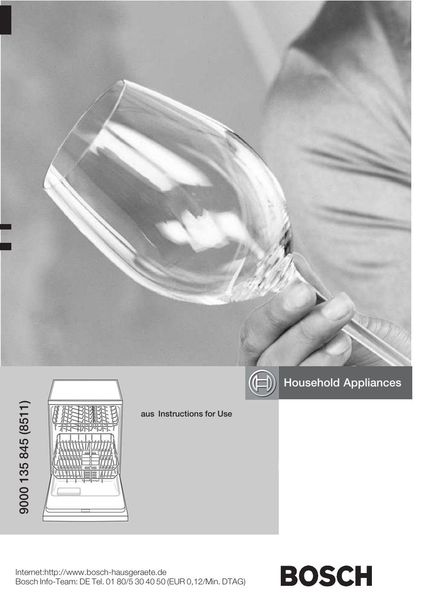 Bosch SGU43E15AU/23 Built-under dishwasher Instruction manual | Manualzz