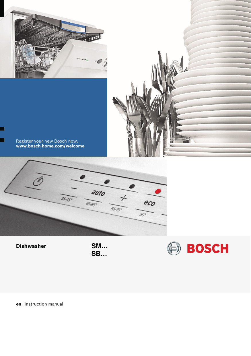 Bosch Dishwasher integrated stainless steel Serie 2 Instructions for