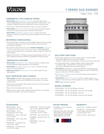 Viking Professional 7 Series 48-Inch 6-Burner Natural Gas Range With  Griddle - Stainless Steel - VGR7486GSS