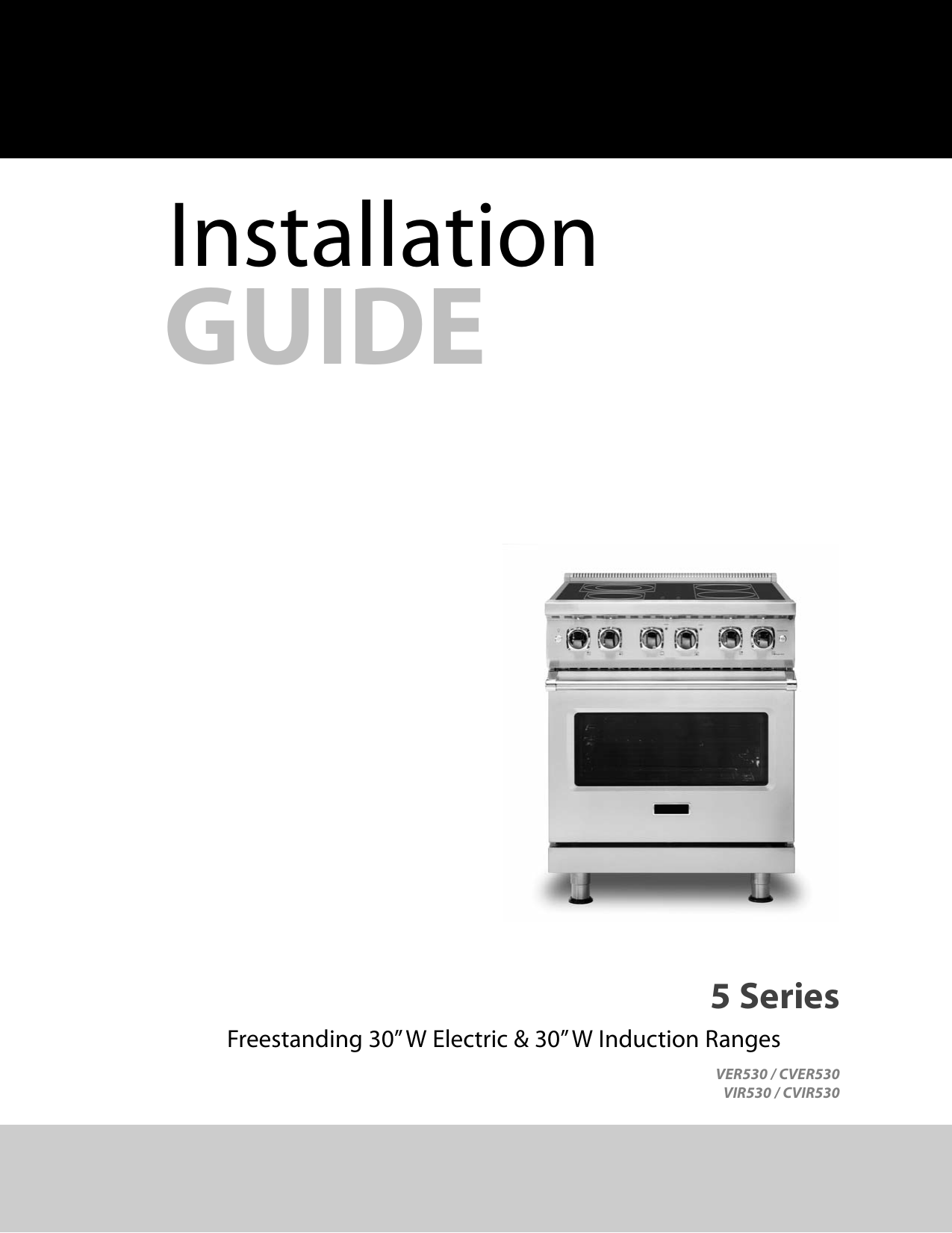 Viking Range VER530 30" 5 Series Electric Range Installation