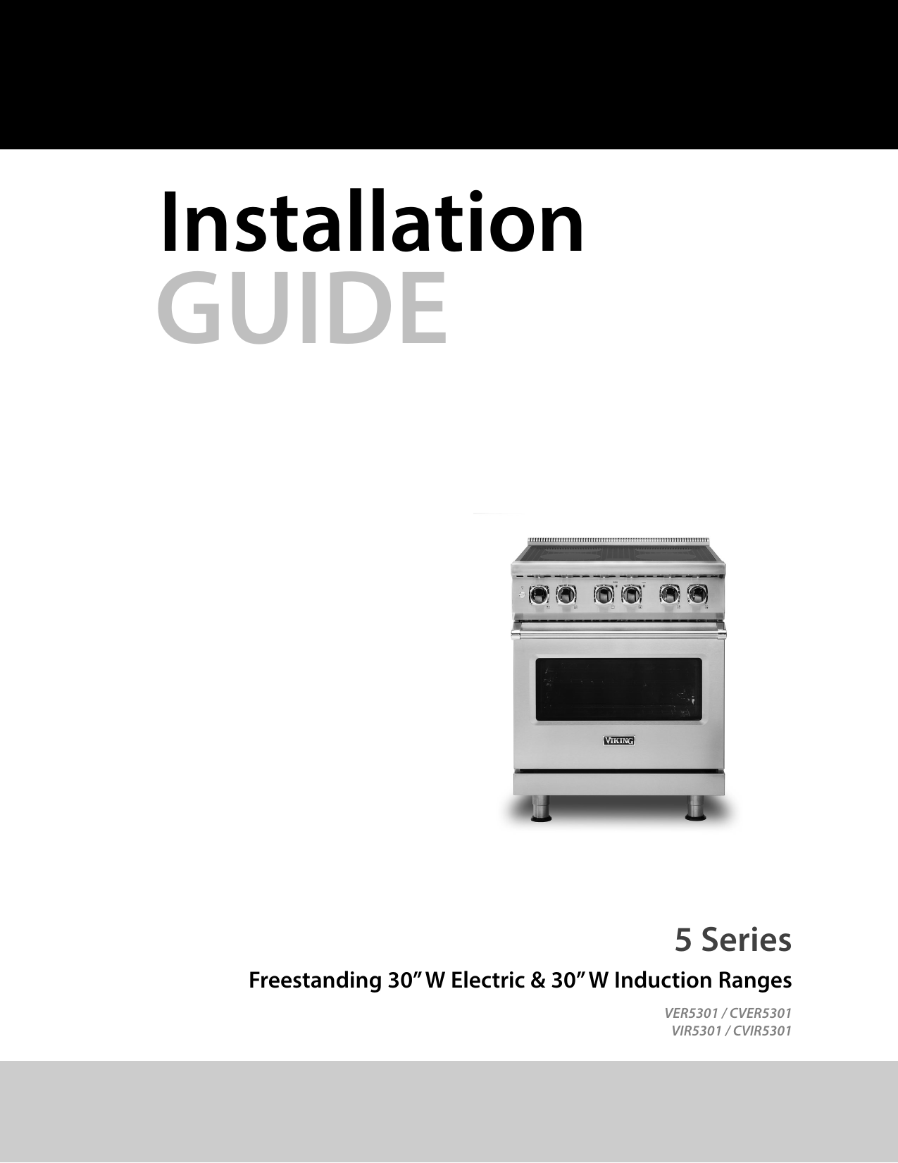 Viking Range VIR5301 30" Electric Induction Range Use and Care Manual Manualzz