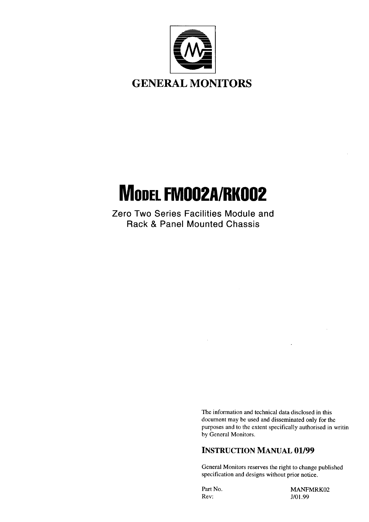 General Monitors Fm002a Facilities Module Owner S Manual Manualzz