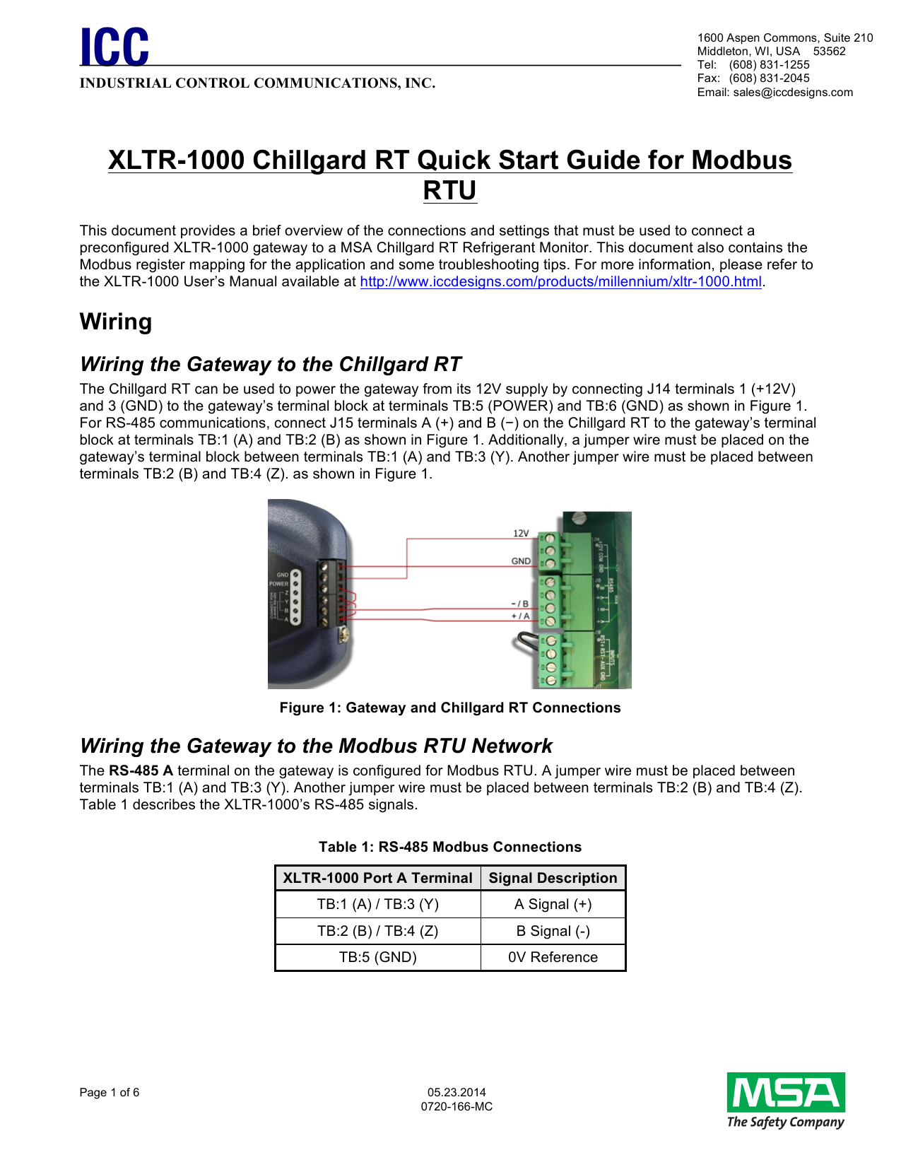 MSA Chillgard® RT Refrigerant Monitor Quick Start Guide | Manualzz