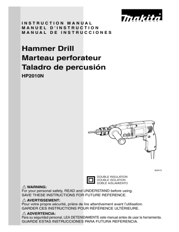 Makita HP2010N El Manual Del Propietario | Manualzz