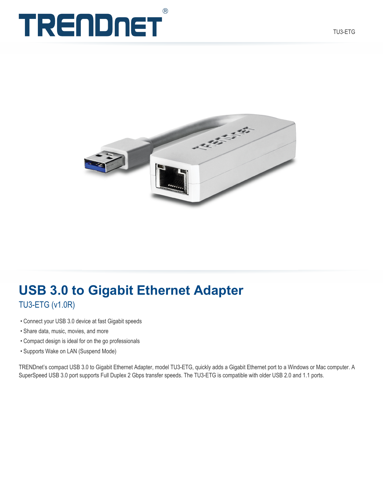 trendnet usb to ethernet driver