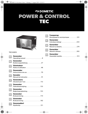 Pulizia del generatore. Dometic TEC60EV | Manualzz