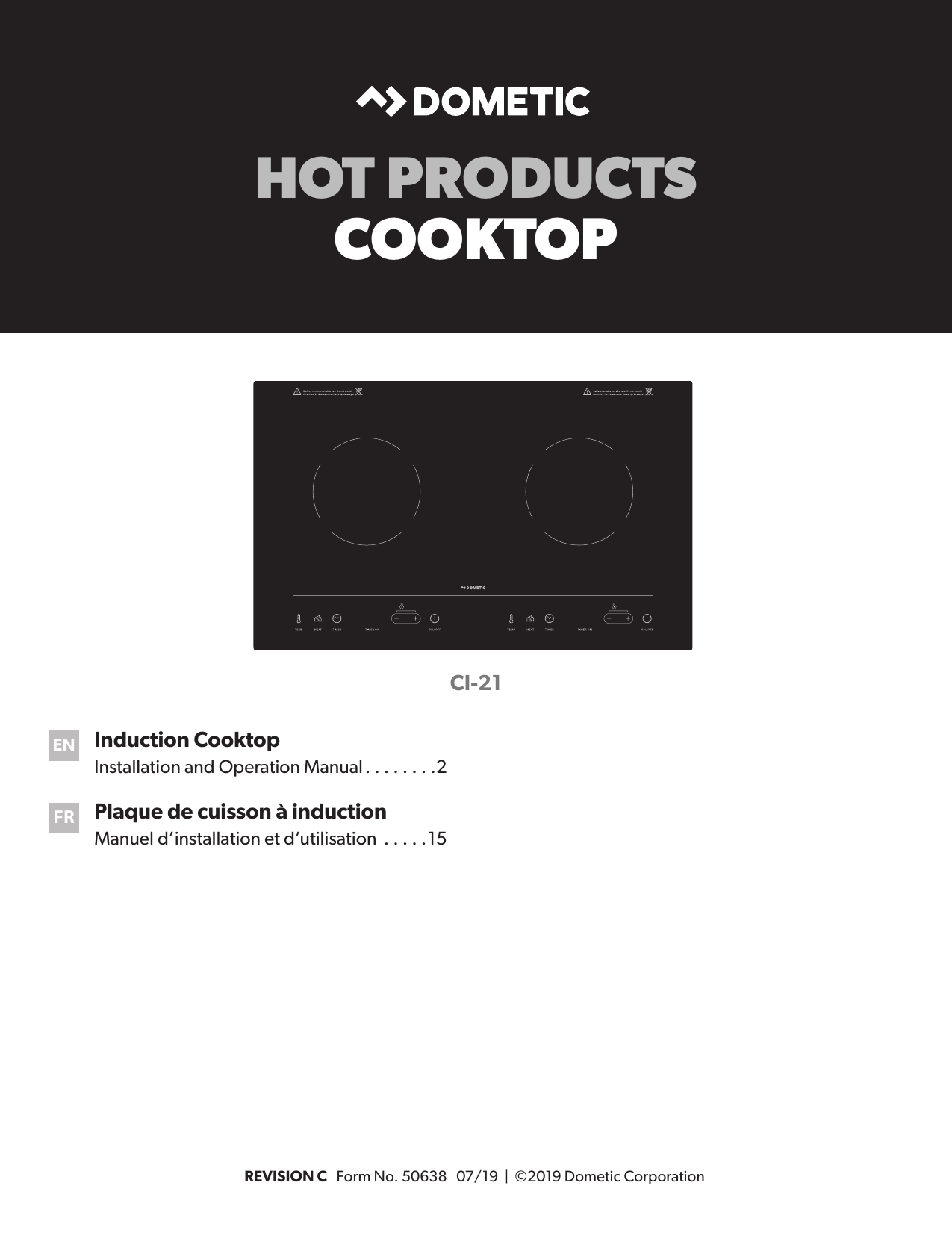 dometic ci21 induction cooktop