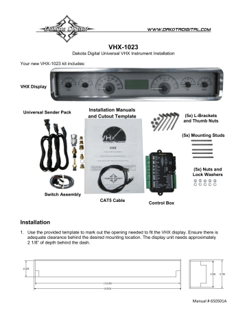 Dakota Digital VHX-1023 Universal 3.75