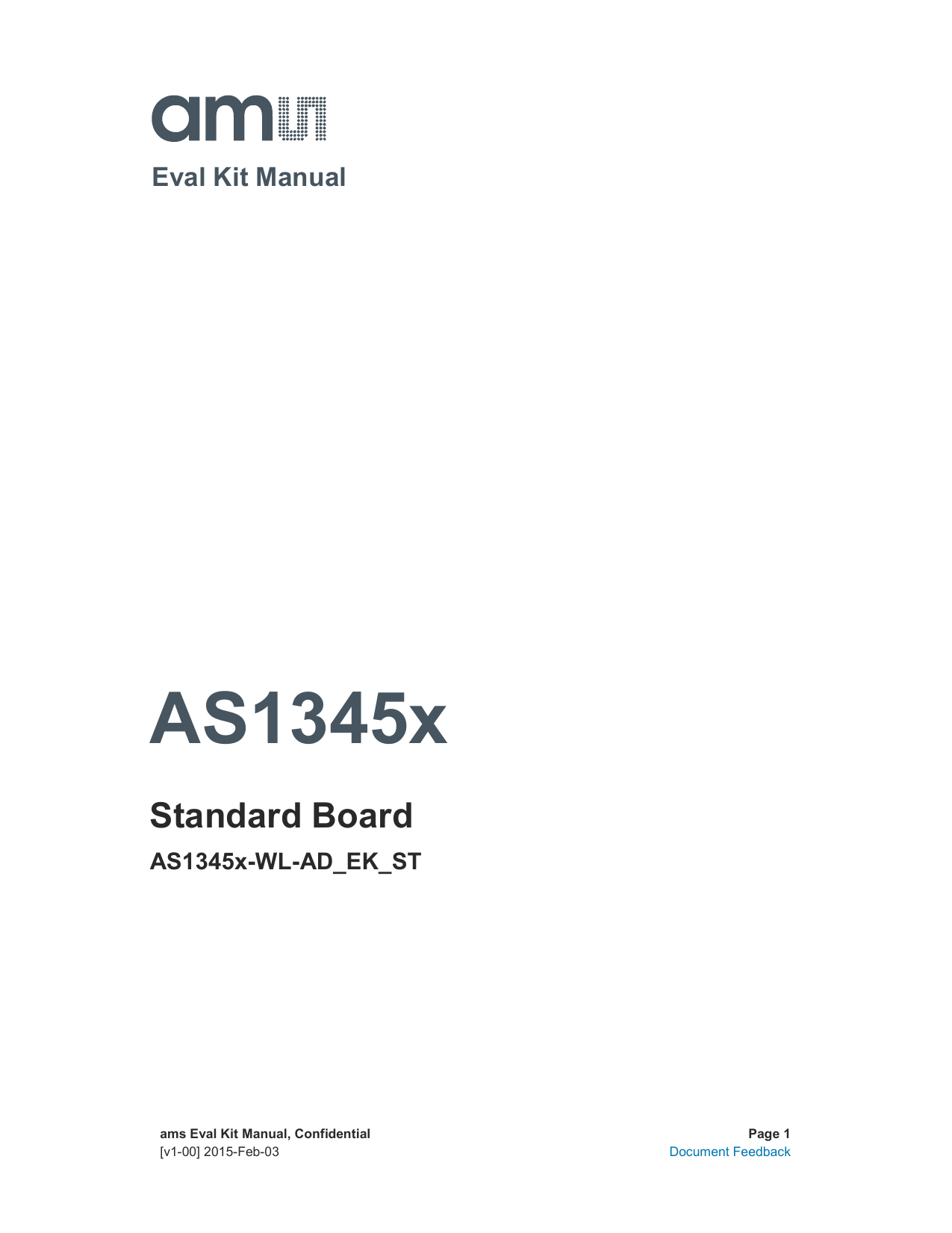 AMS AS1345EvalKit User Guide Manualzz