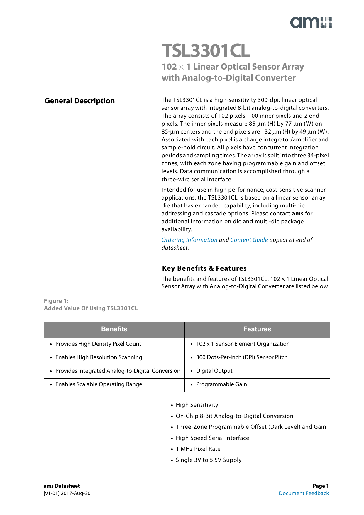 AMS TSL3301 Light Sensor Datasheet Manualzz AMS TSL3301 Light Sensor Datasheet Manualzz