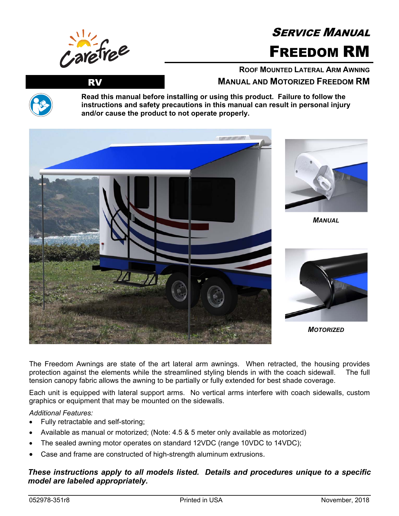 Carefree Freedom Roof Mount Service Manual Manualzz