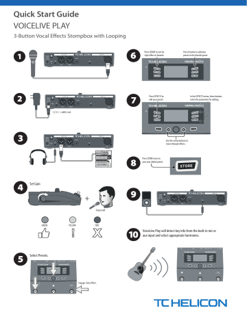 Tc Helicon Voicelive Play Quick Start Guide Manualzz