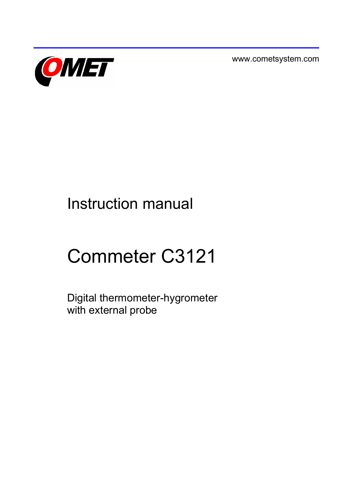 Comet C3121 - Thermo-Hygrometer, External Probe