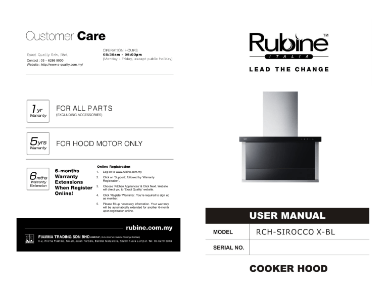 Rubine Rch Sirocco X Bl User Manual Manualzz