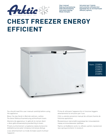 Hendi 233856 Chest freezer energy efficient Benutzerhandbuch | Manualzz