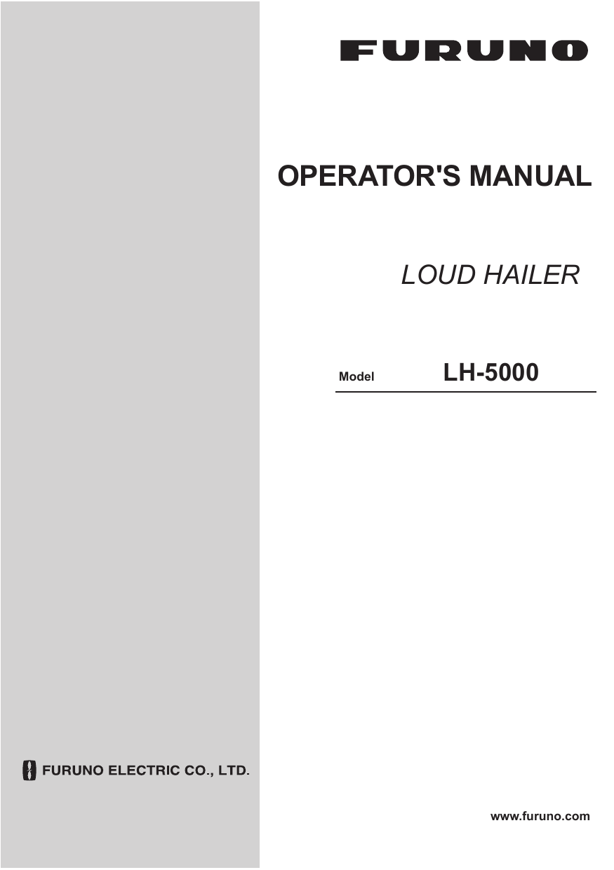 Furuno LH5000 User manual | Manualzz
