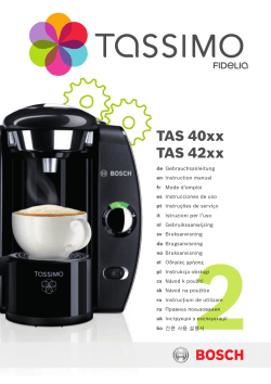 Bosch TAS4011GB - Owner's manual, User 
