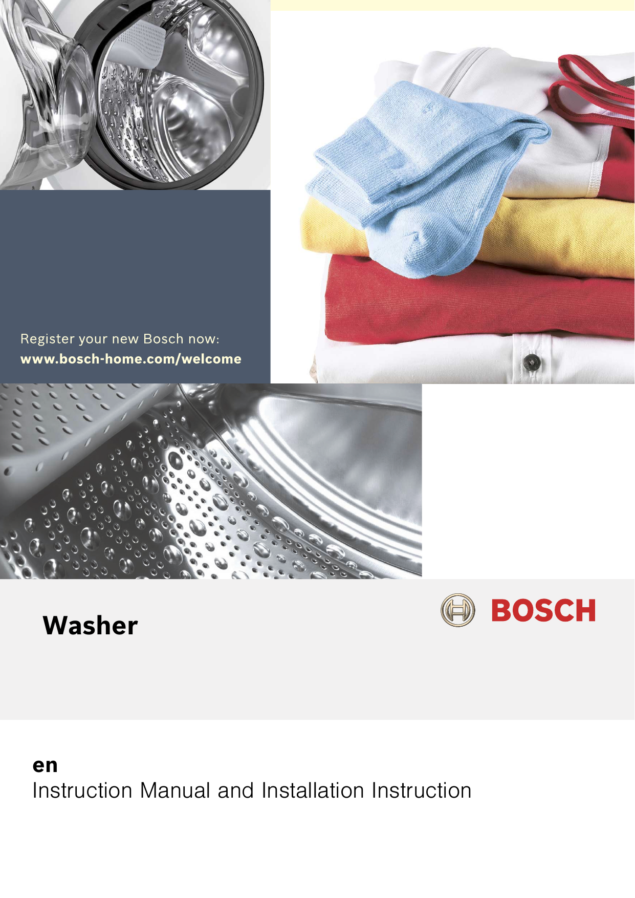 Bosch Washing machine Serie 2 Instruction manual Manualzz