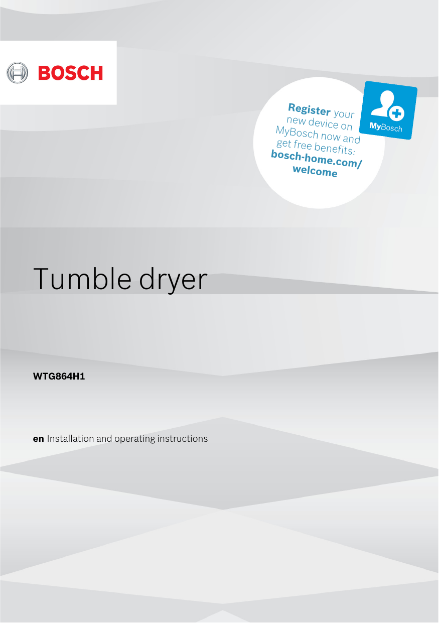 Bosch Tumble dryer Serie 6 Instruction manual Manualzz