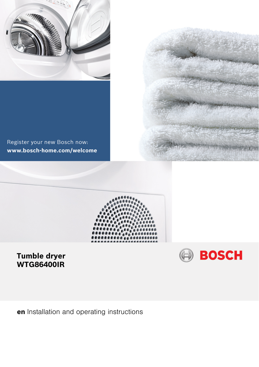 Bosch Tumble dryer Serie 6 Instruction manual Manualzz