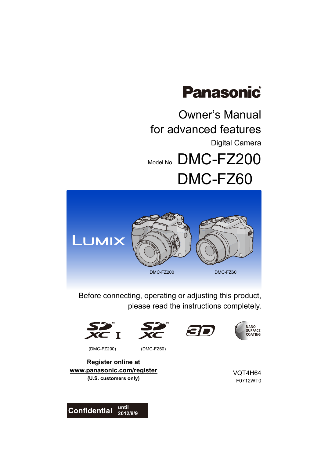 Panasonic DMC-FZ200 Owner's Manual | Manualzz