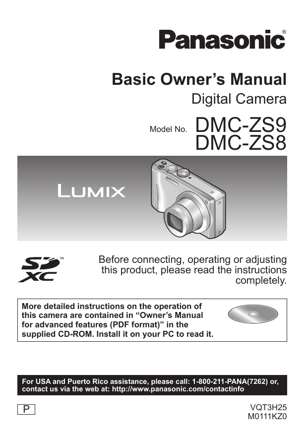 Panasonic DMC-ZS9 Instructions | Manualzz