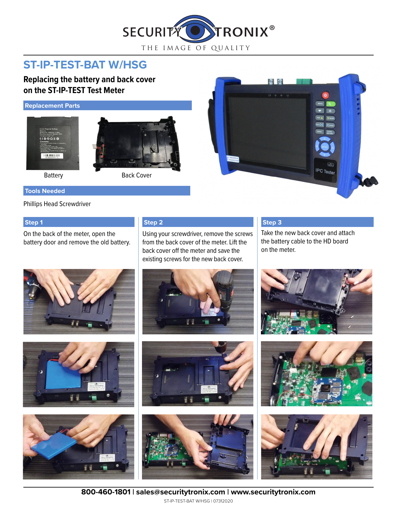 Security Tronix STIPTESTBAT W/HSG Meters & Accessory Security Tronix STIPTESTBAT W/HSG Meters & Accessory