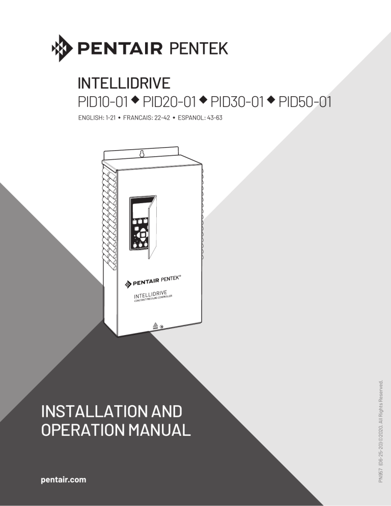 Pentek Intellidrive PID Owner's manual | Manualzz