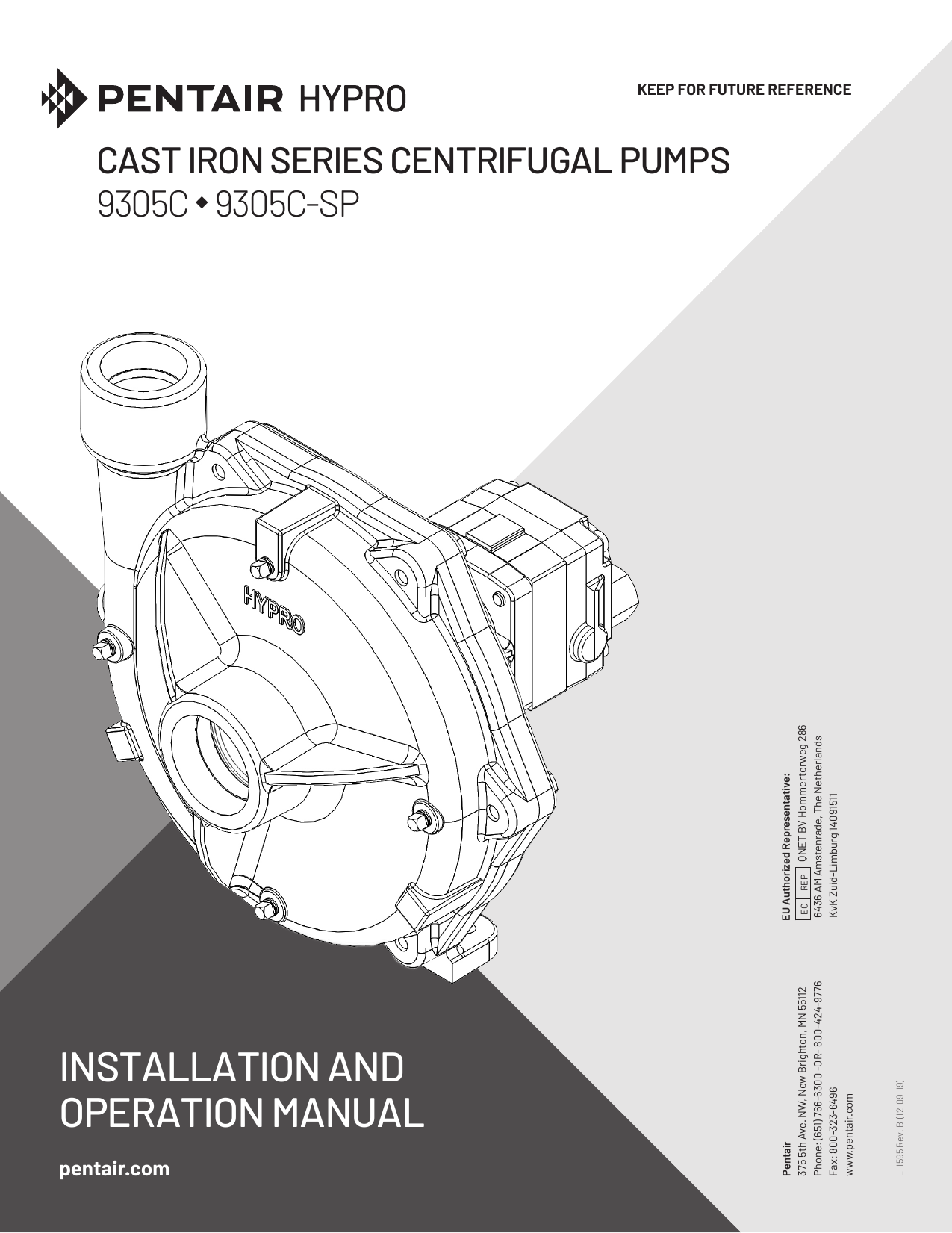 Hypro 9305 Series Cast Iron Centrifugal Pumps Owner's manual Manualzz
