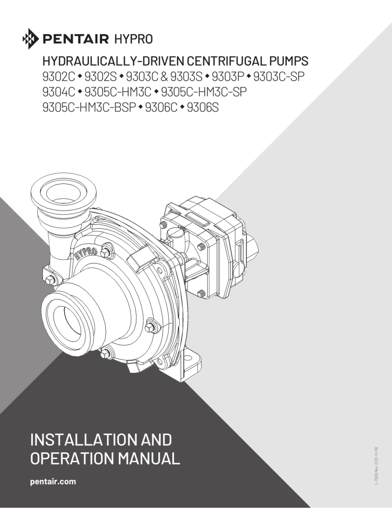 Hypro 9302, 9303, 9304, 9305 & 9306 Hydraulically Driven Centrifugal
