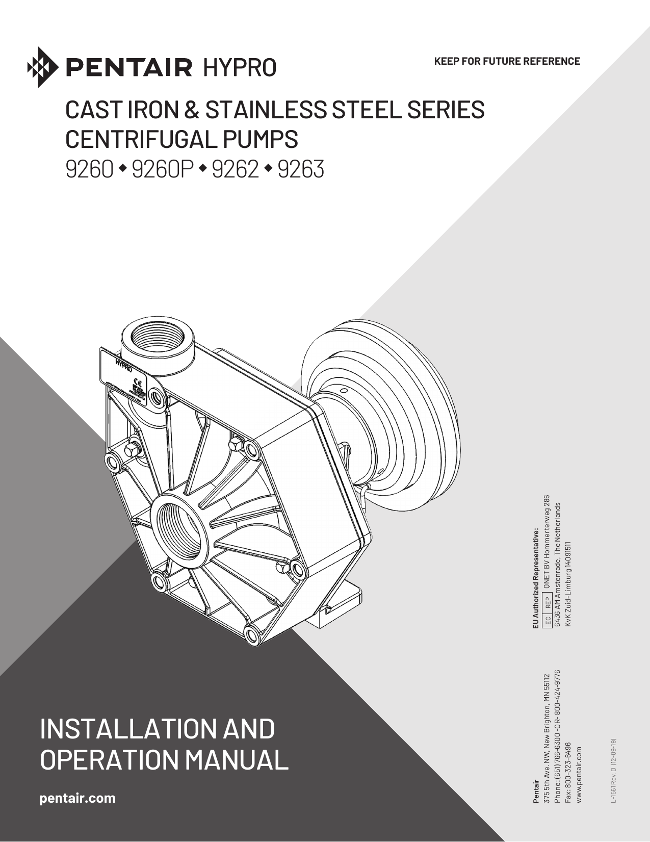 Hypro 9260 9262 & 9263 Series Cast Iron and Stainless Steel Centrifugal