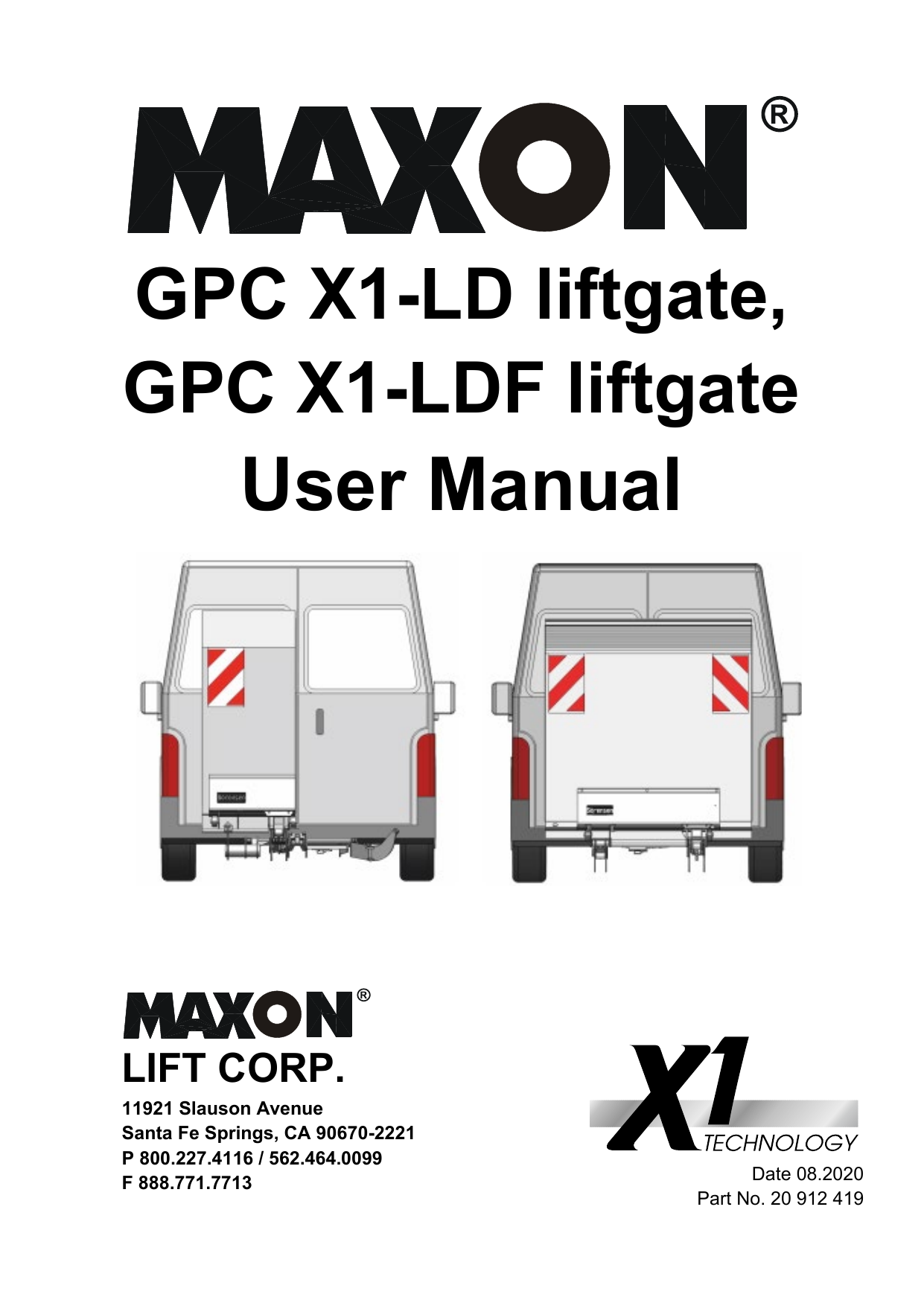 Maxon Gpt Parts Manual
