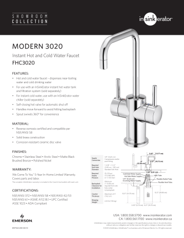 Showroom Collection Modern 3020 Instant Hot Faucet