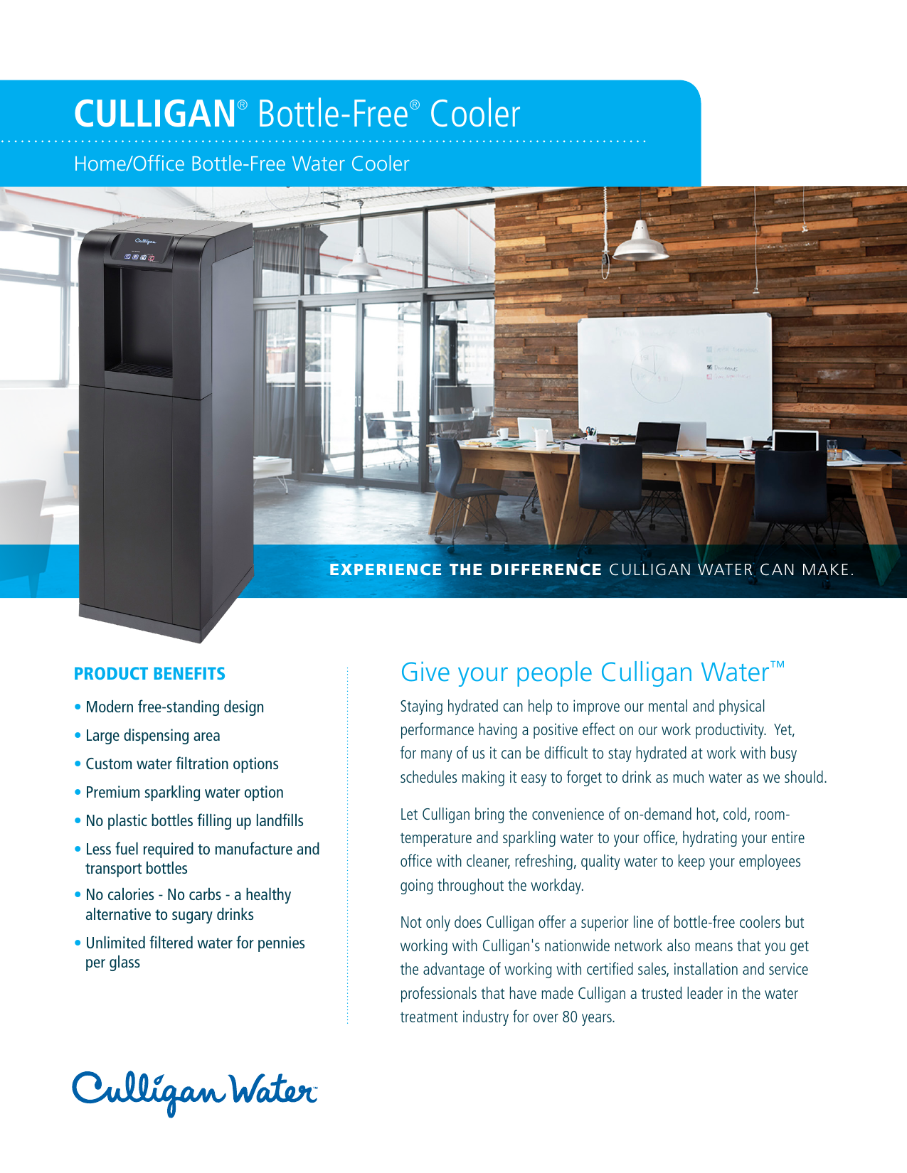 Culligan BottleFree Water Cooler Brochure Owner's manual Manualzz
