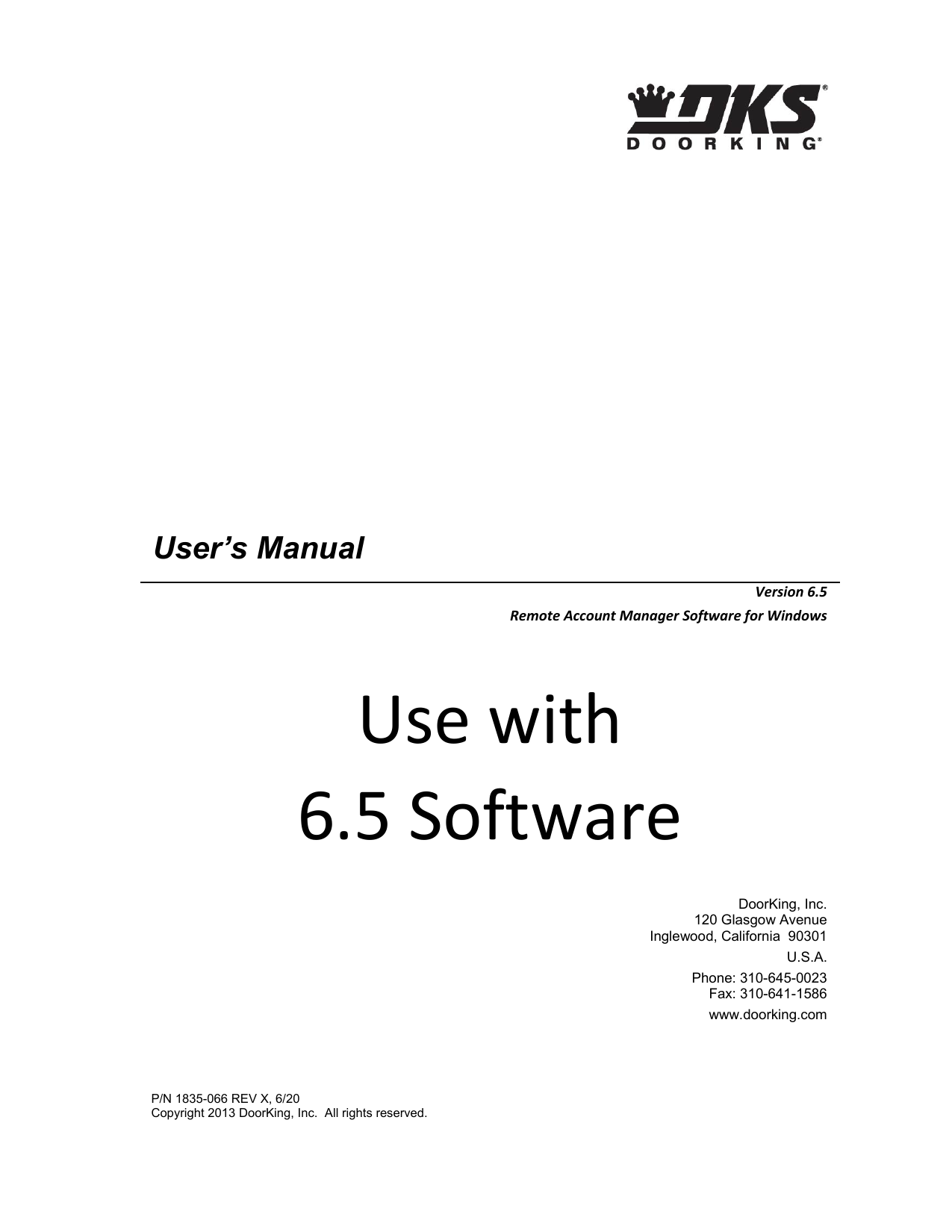 DKS 1830 Series - Account Manager Software User manual | Manualzz