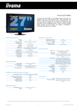 iiyama PROLITE E2710HDS - Owner's 