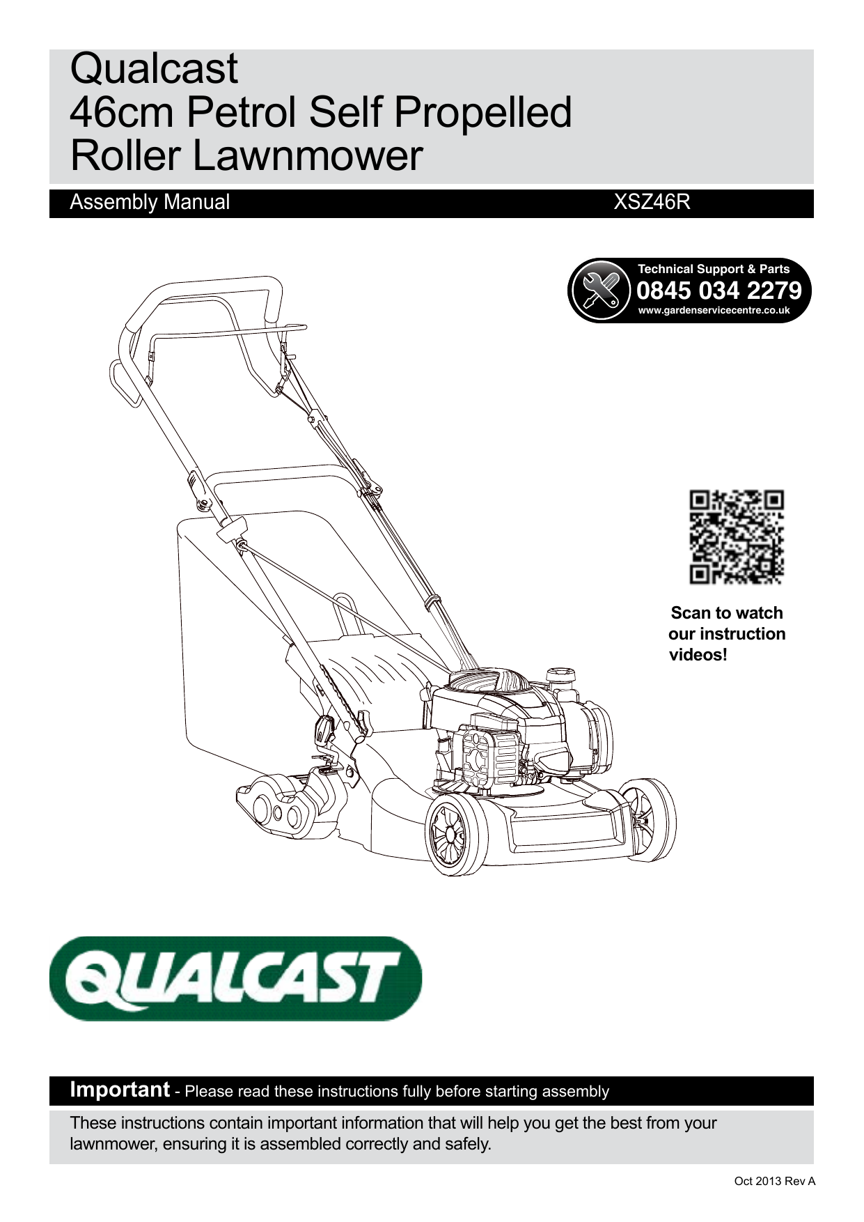 Qualcast 450e deals manual