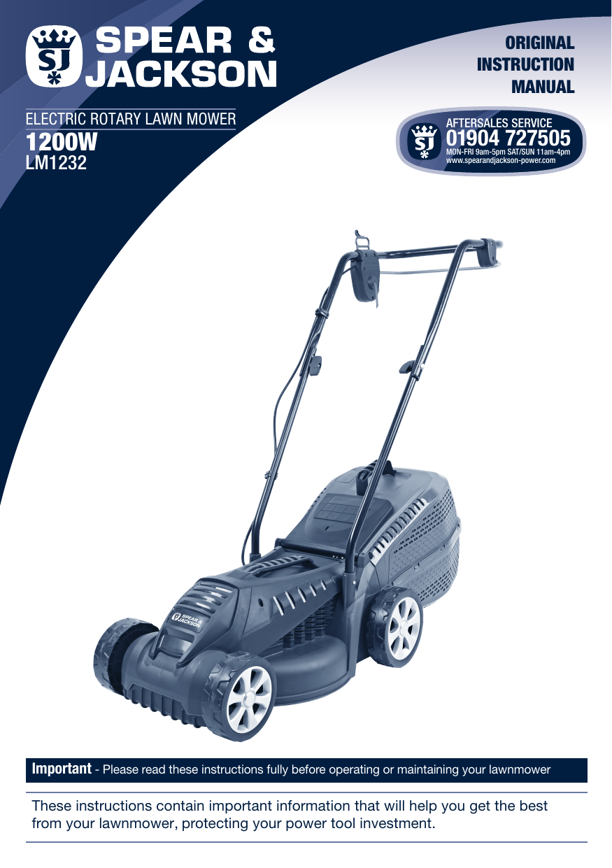 Spear and jackson manual lawn online mower