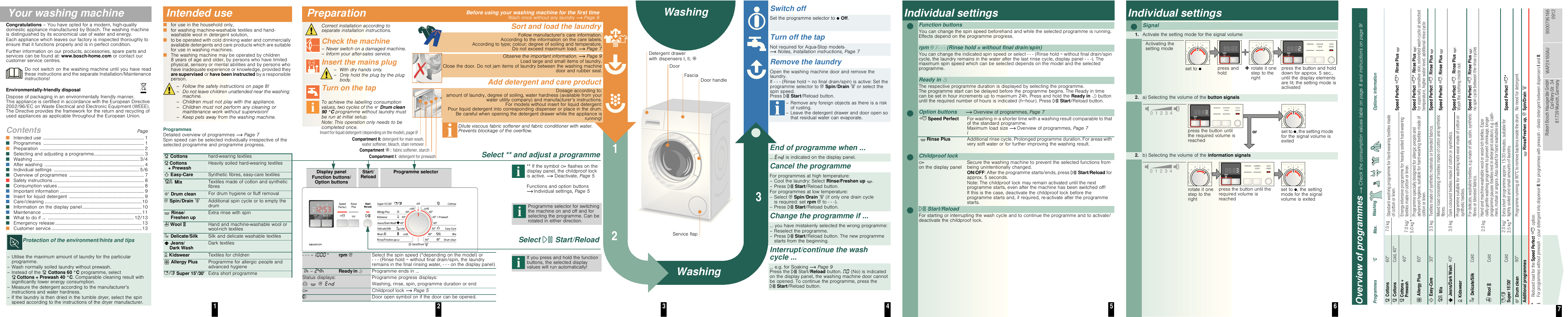 Bosch Wapau 01 Bosch Wm User Manual Manualzz