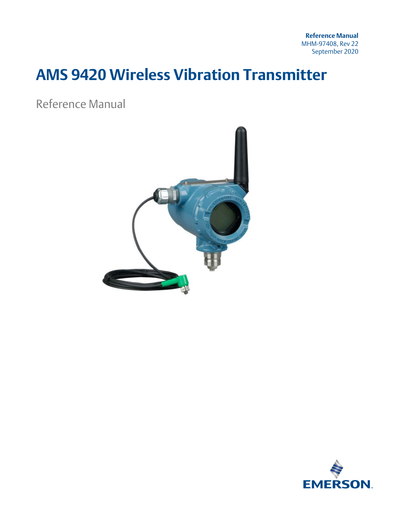 AMS 9420 Wireless Vibration Transmitter Guide Manualzz