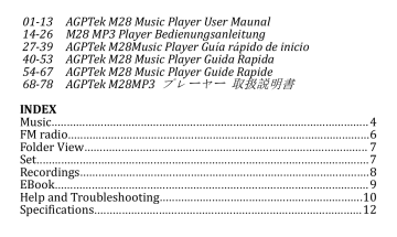 Agptek M28 Mp3 Bedienungsanleitung Manualzz